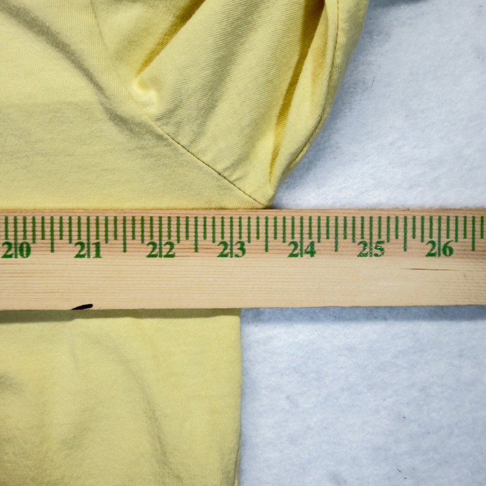 Polo Ralph Lauren T Shirt Mens L Yellow Blue Pony Long Sleeve Cotton Preppy - Picture 4 of 7